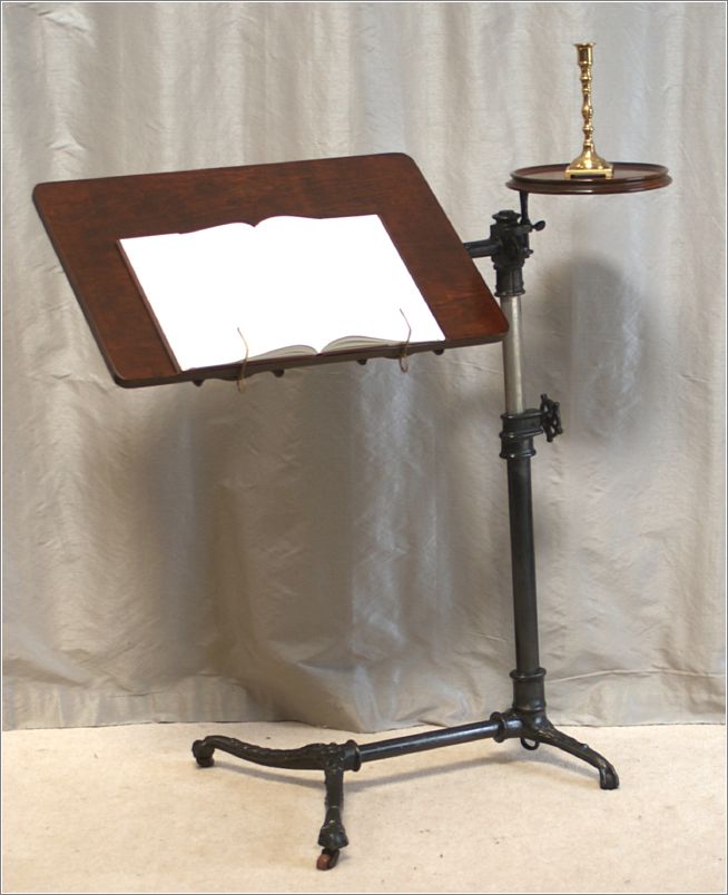 7004 Patent Antique Reading Table, Stand (J Foot Adapta Table)